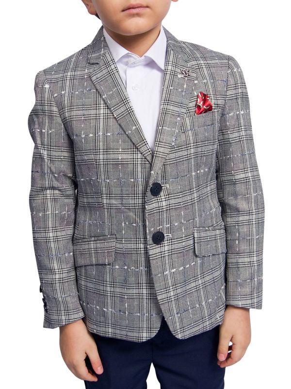 Elie Balleh Boy's & Little ?Boy's Windowpane Blazer